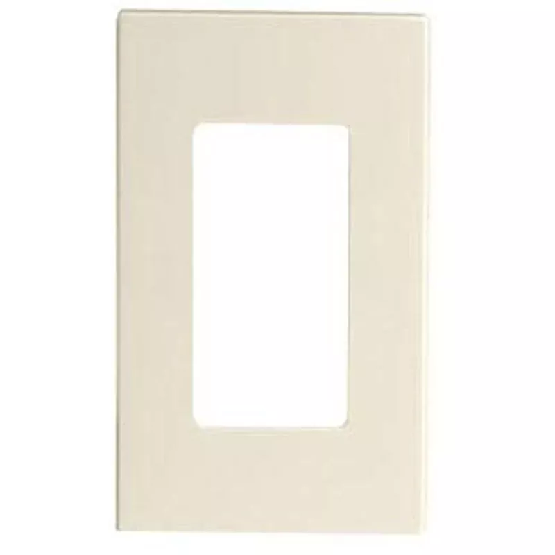 Screwless Decora Wallplate, 1-Gang, Polycarbonate, Lt. Almond By Leviton 80301-ST