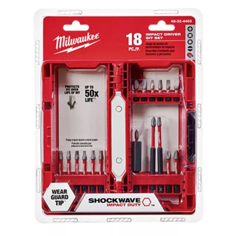 SHOCKWAVE™ Impact Duty Driver Bit Set -18PC By Milwaukee 48-32-4403