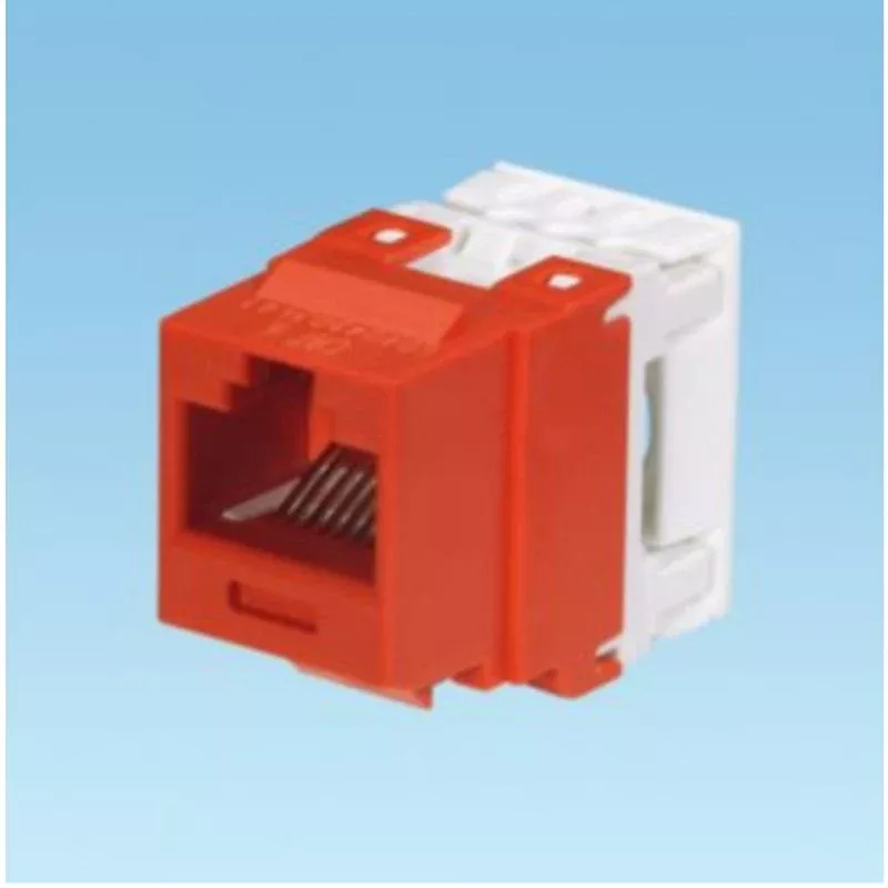 Snap In Connector, NetKey, Cat 6, Component Rated, Red By Panduit NK688MRD