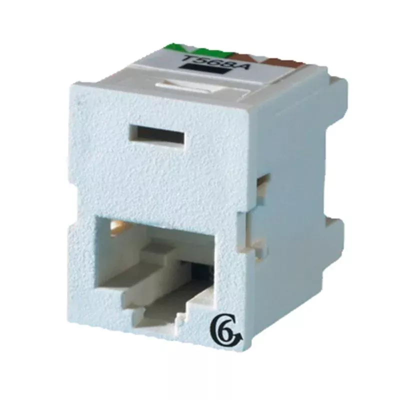Snap In, TracJack, Cat 6, T568A/B, 180 Degree, Fog White By Ortronics TJ600