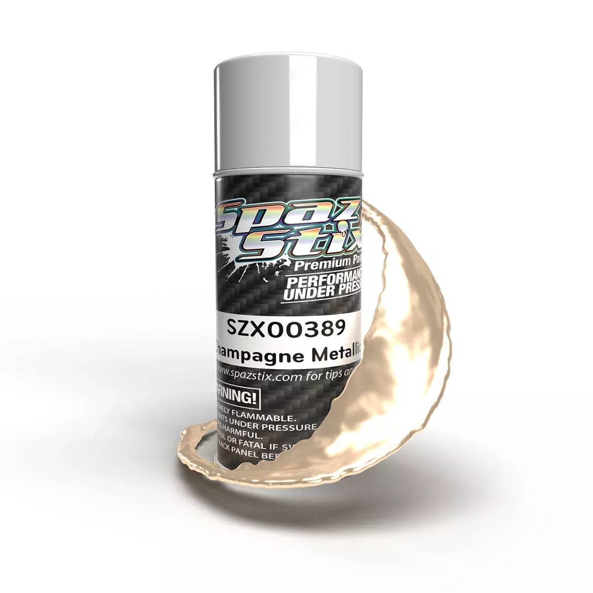 Spaz Stix SZX00389Champagne Metallic Aerosol Paint, 3.5oz Can