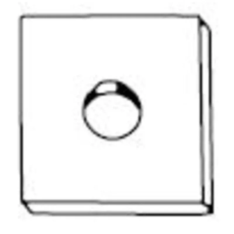 Square Washer, Size: 1/2", Steel/Galvanized By Kindorf H-119-D