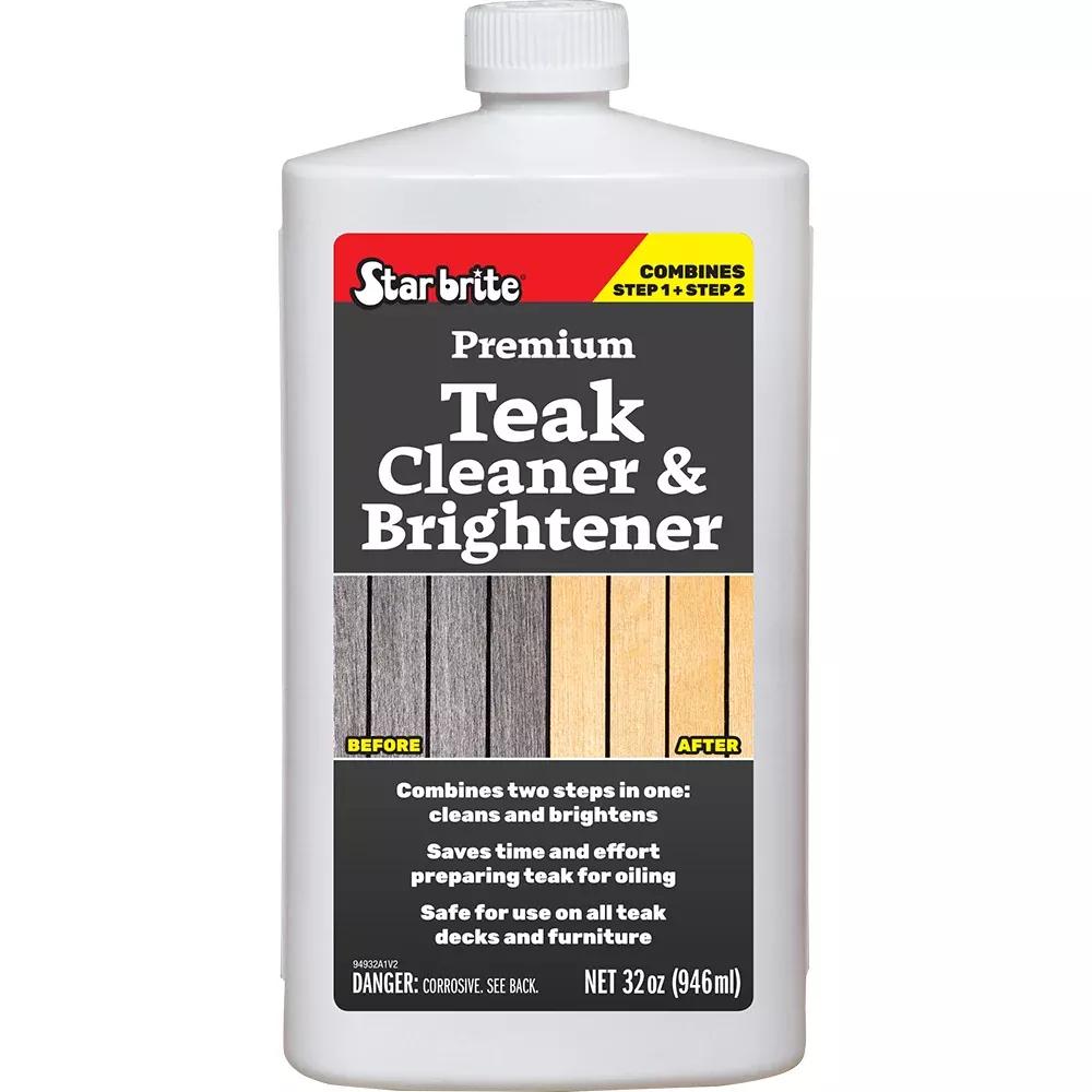 Star brite Premium Teak CleanerBrightener - RestoreEnhance Wood Grain - 32 oz [94932]