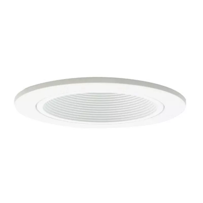Stepped Baffle Trim, 4″, White Baffle/White Trim By Elite Lighting B401W-WH