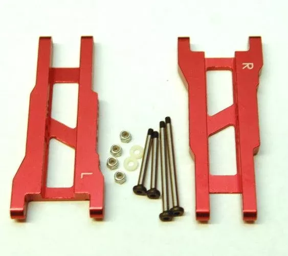 STRC Heavy Duty Rear Suspension Arms Lock-Nut Hinge-Pins Rustler Stampede RED