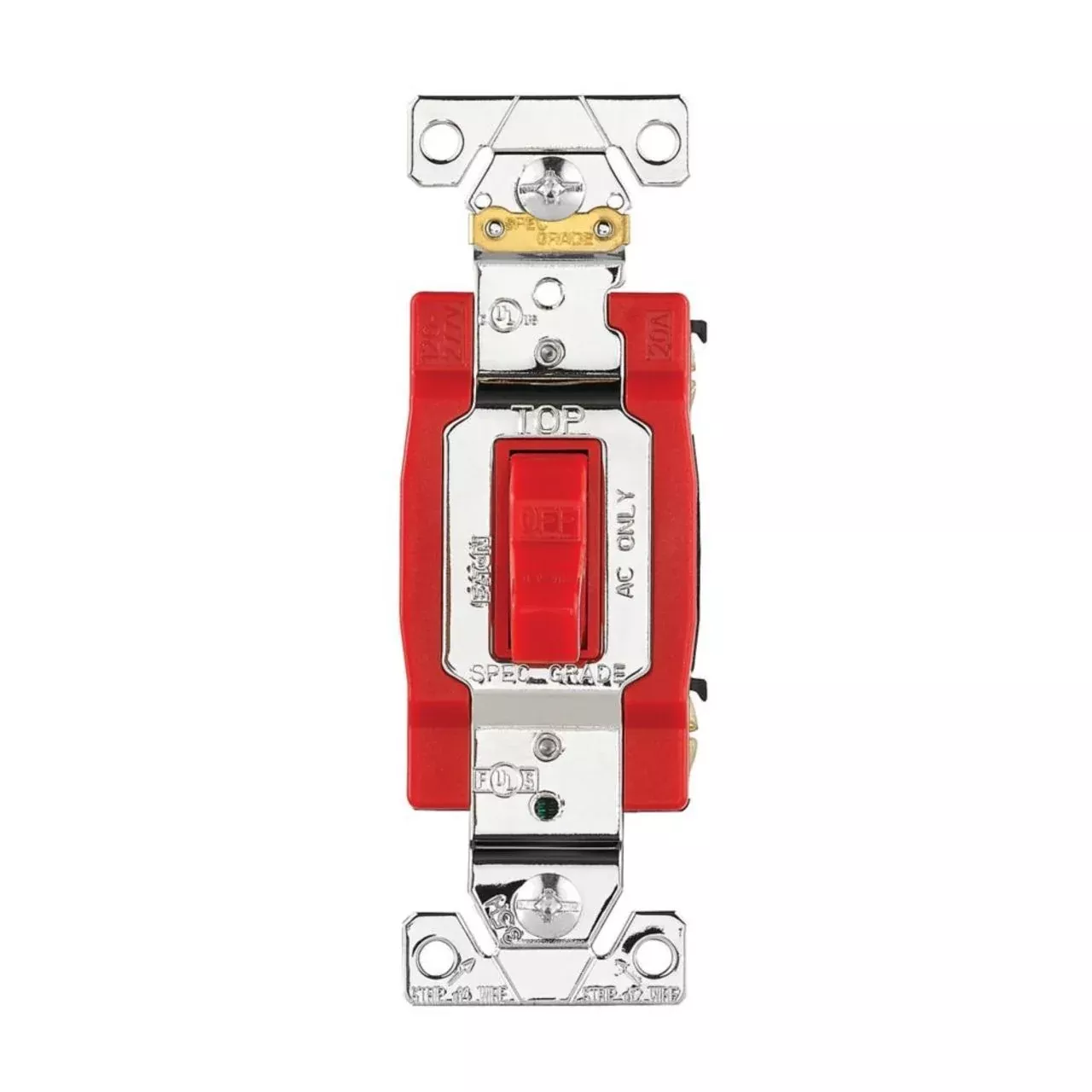 SW Toggle SP 20A 120/277V AutoGrd B&S RD By Eaton Arrow Hart AH1221RD