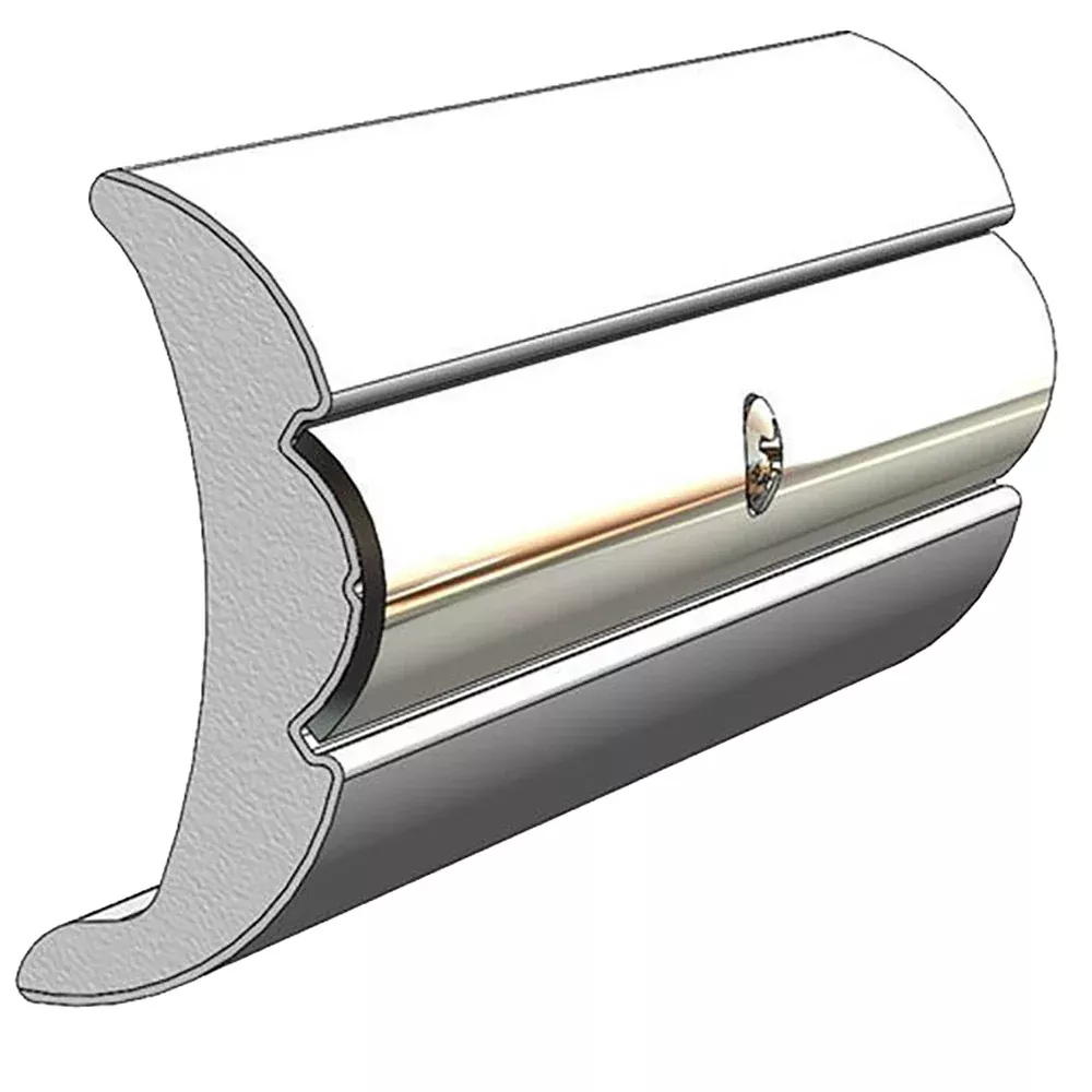 TACO Rigid Vinyl Flex-Core Rub Rail 2″ x 7/8″ – Frosty White 60 [V21-9906WHC60D-1]