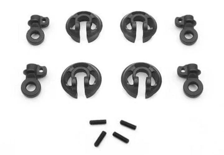 Tekno TKR6701 Locking Shock Rod End and Spring Perch Set (13mm shocks) EB410