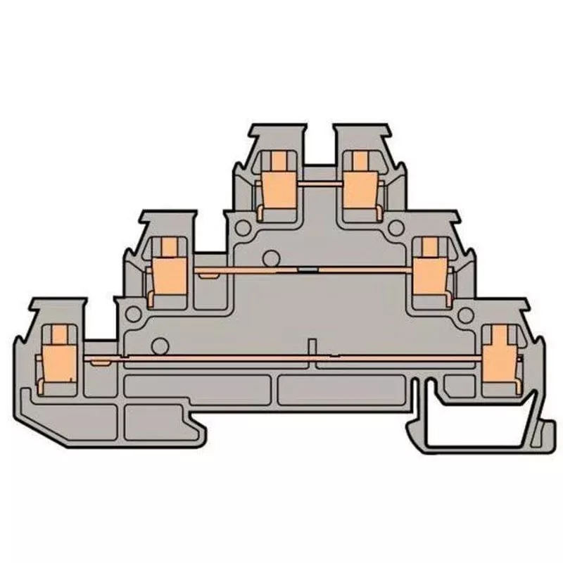 Three Level Sensor Terminal Block, Type: DR 2,5/6.D By Entrelec 011554111