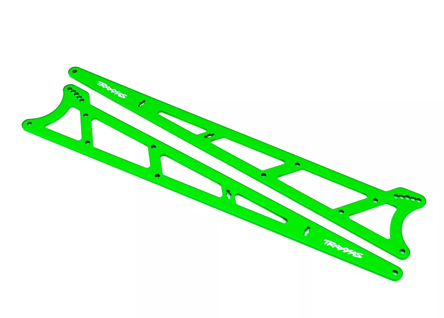 TRAXXAS 9462G SIDE PLATES WHEELIE BAR GREEN ALUM