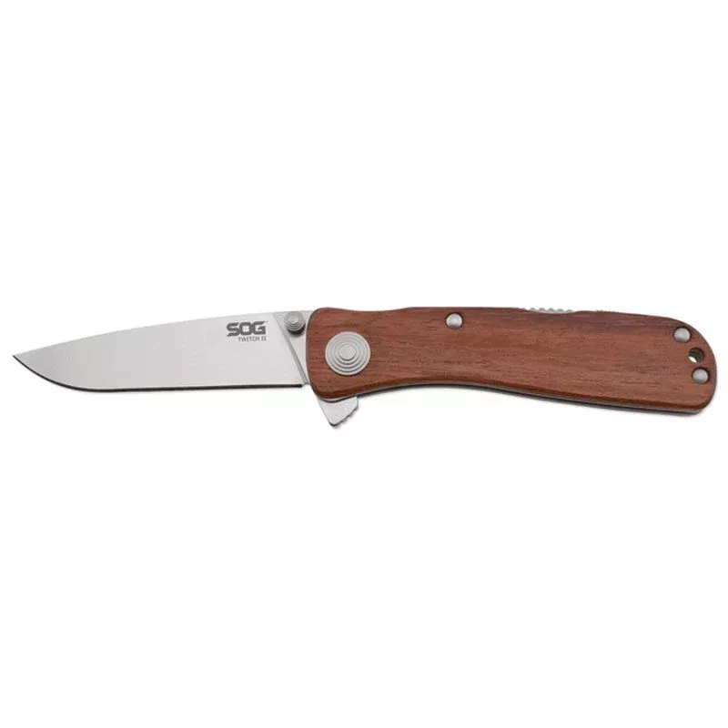 Twitch II Knife, Lockback, Wood Handle By SOG Specialty Knives TWI17CP