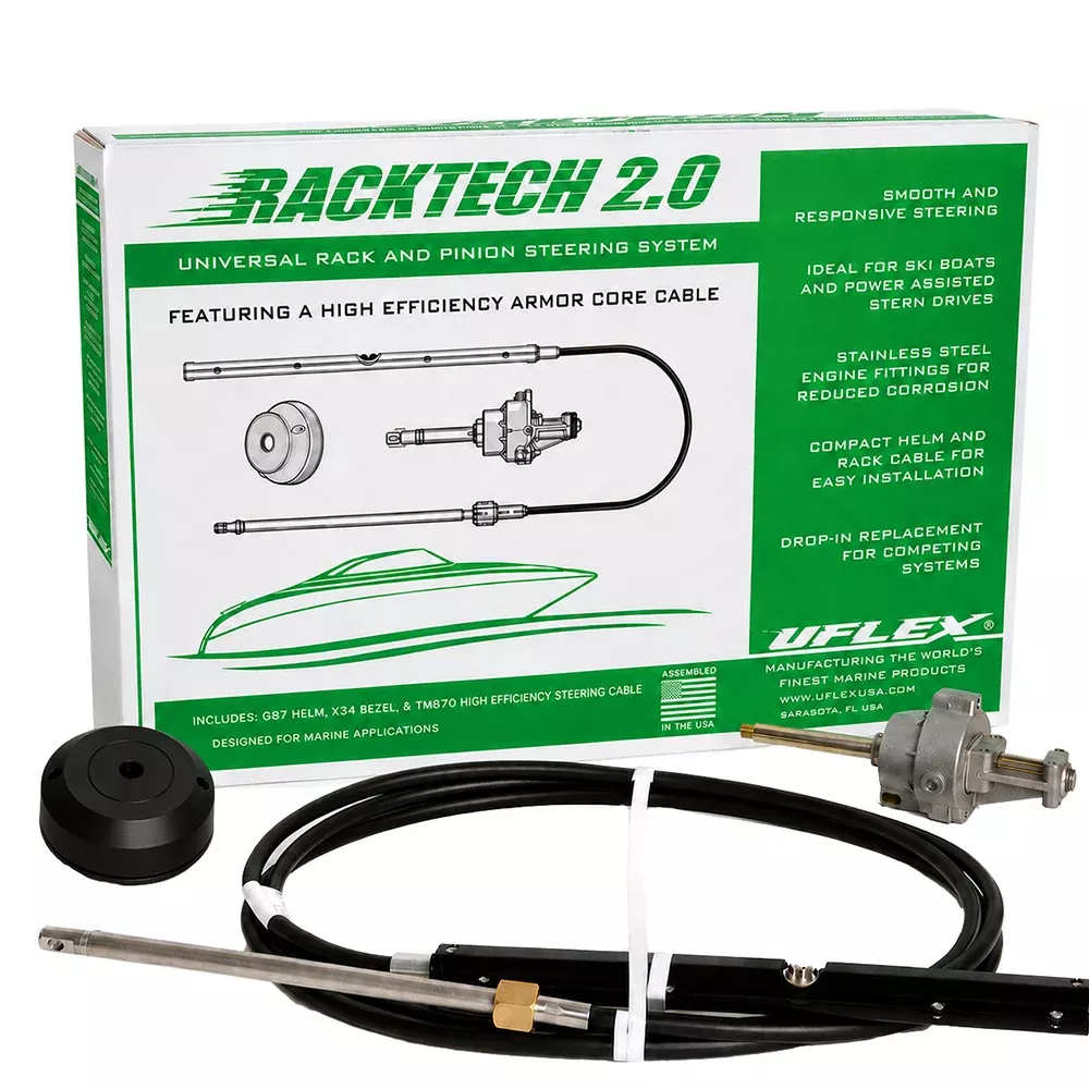 Uflex Racktech - 2.0 High Efficiency RackPinion System Kit - 13' Cable [RACKTECH2.013]
