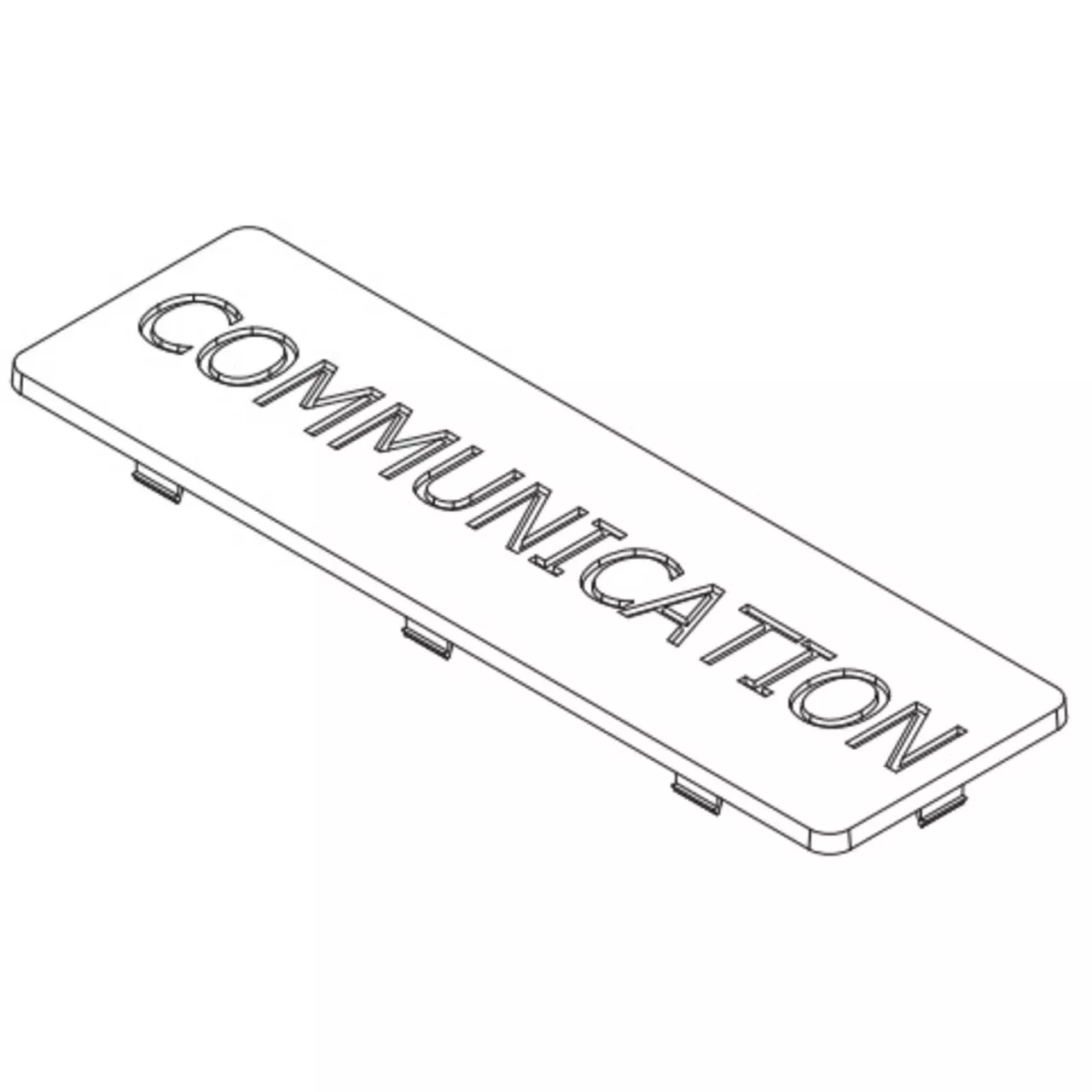 Underground Pull Box Label Plate, "Communication" By Jensen Precast 100041656