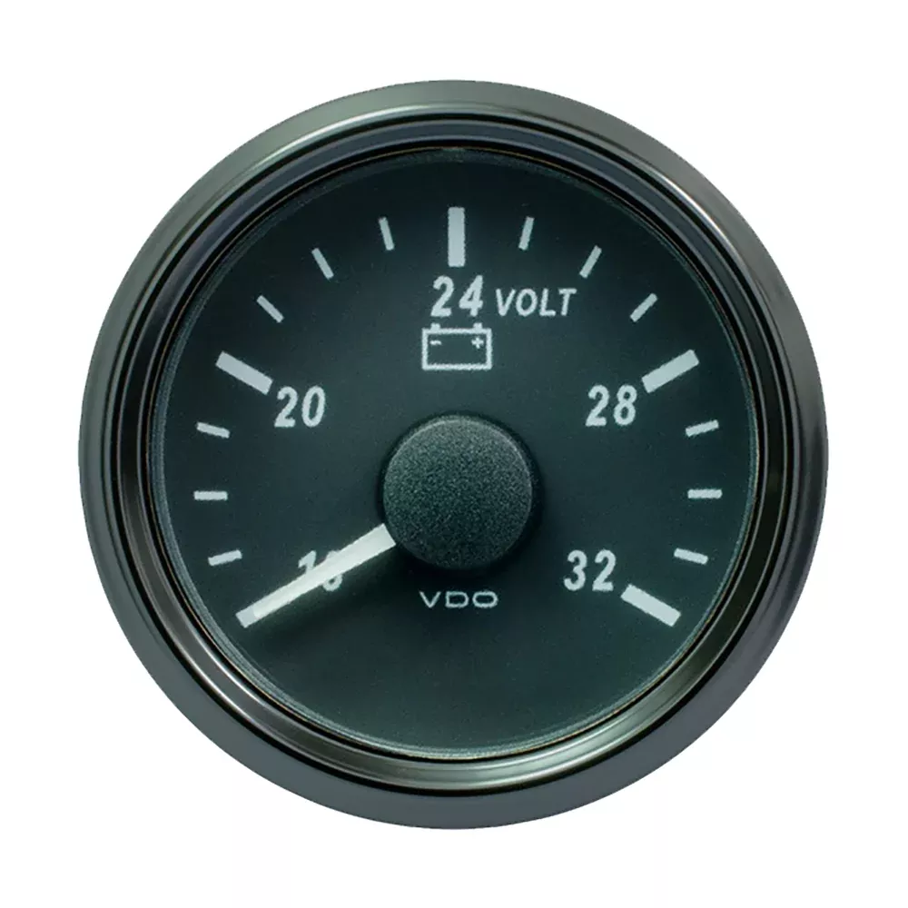 VDO SingleViu 52mm (2-1/16″) Voltmeter f/24V Systems – 32V [A2C3832780030]