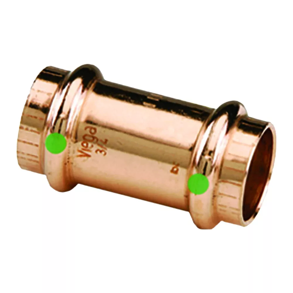 Viega ProPress 3/4″ Copper Coupling w/Stop – Double Press Connection – Smart Connect Technology [78052]