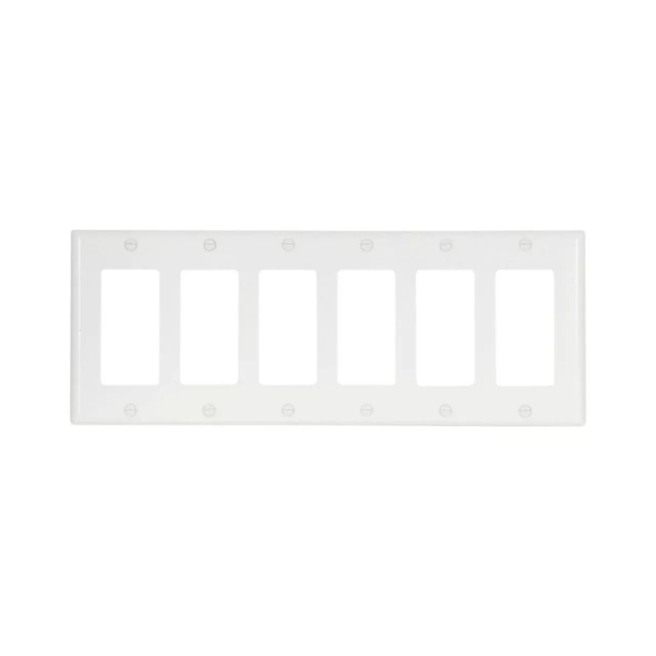 Wallplate 6G Decorator Thermoset Std WH By Eaton Arrow Hart 2166W-BOX