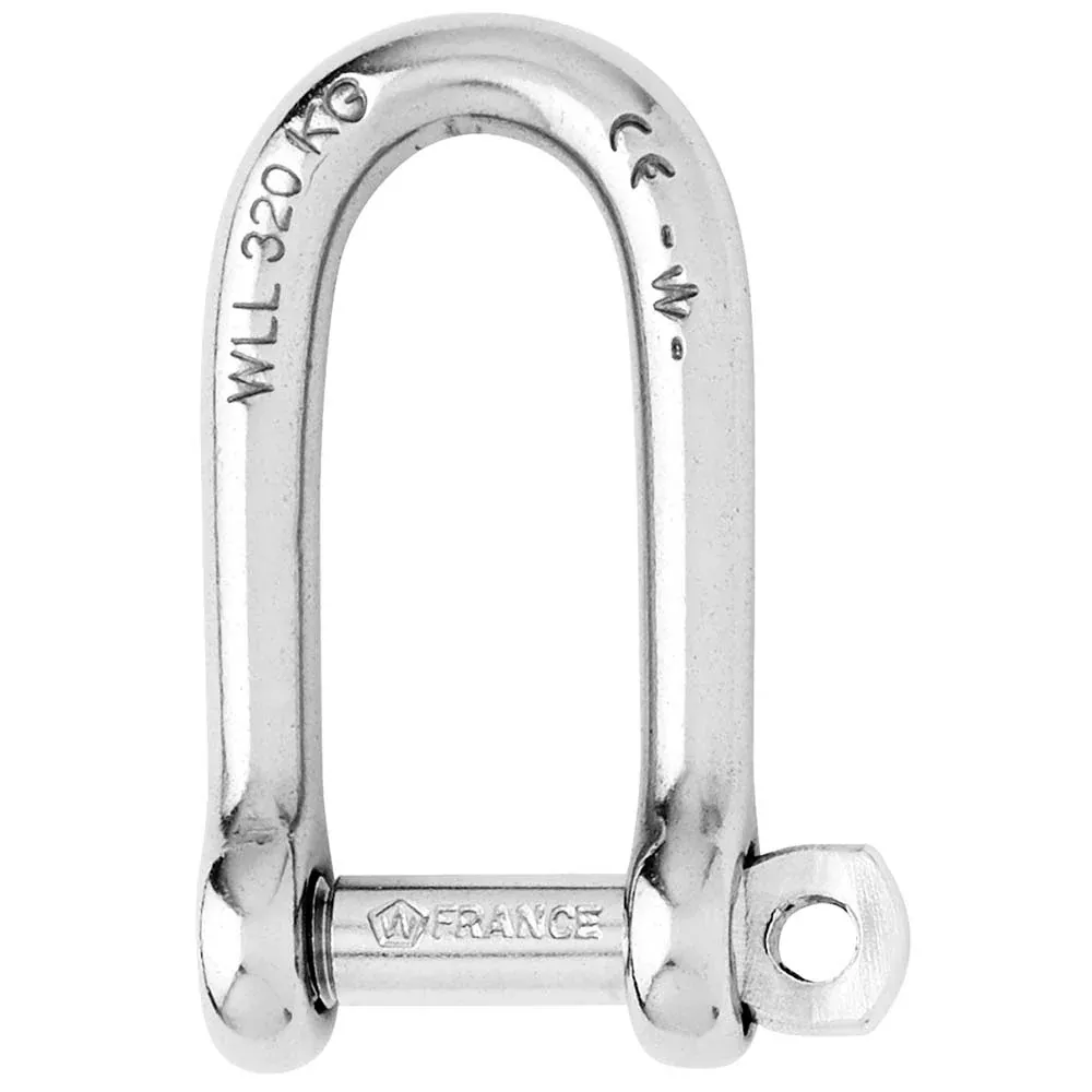 Wichard Self-Locking Long D Shackle – Diameter 6mm – 1/4″ [1213W]