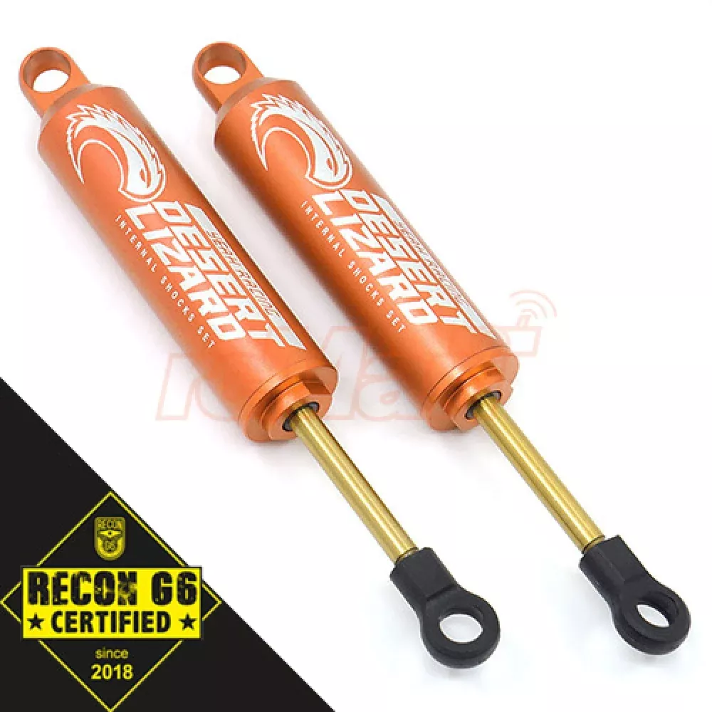 Yeah Racing DDL-090OR 90MM DESERT LIZARD TWO STAGE INTERNAL SPRING DAMPER PAIR ORANGE FOR 1/10 CRAWLER 'G6 CERTIFIED