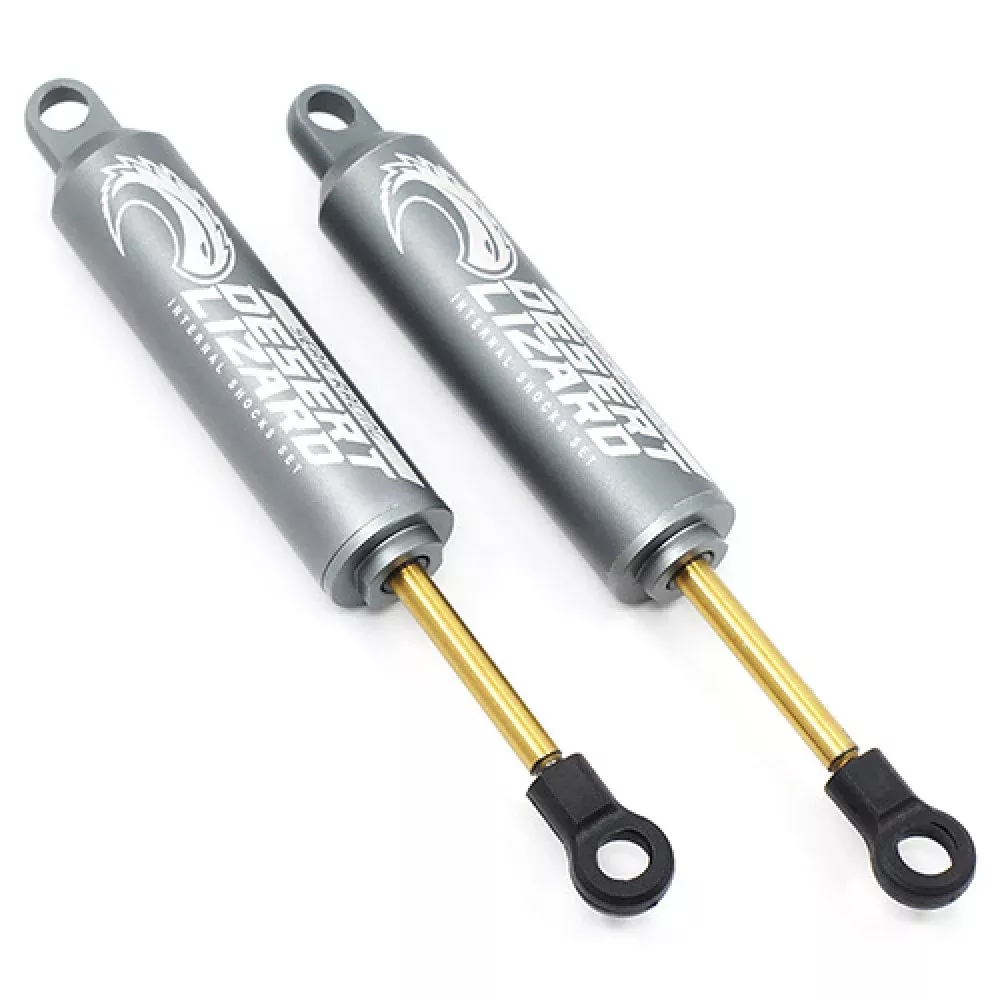 Yeah Racing DDL-100GM 100MM DESERT LIZARD TWO STAGE INTERNAL SPRING DAMPER PAIR GUN METAL FOR CRAWLER