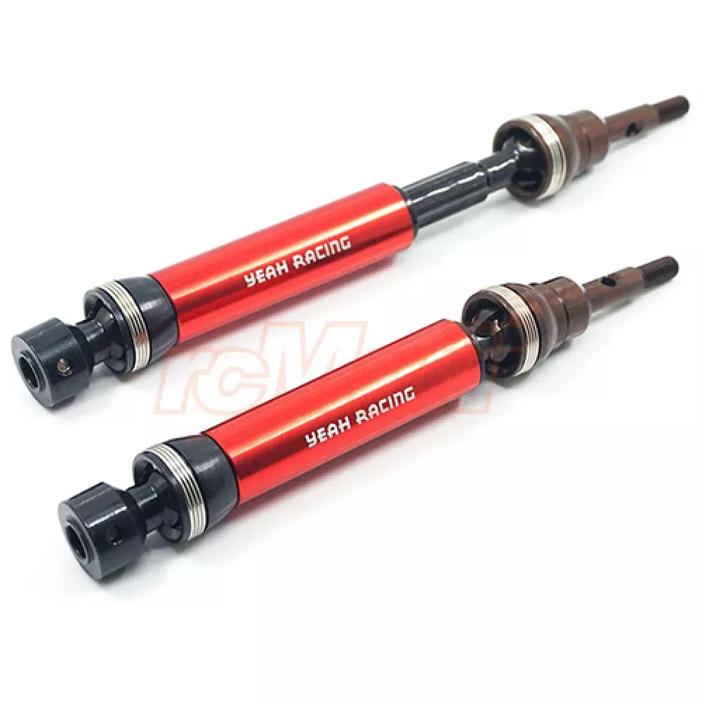Yeah Racing TRSL-015FRD HD TOOL STEEL FRONT UNIVERSAL DRIVE SHAFTS FITS 1/10 SLASH STAMPEDE 4X4 RED
