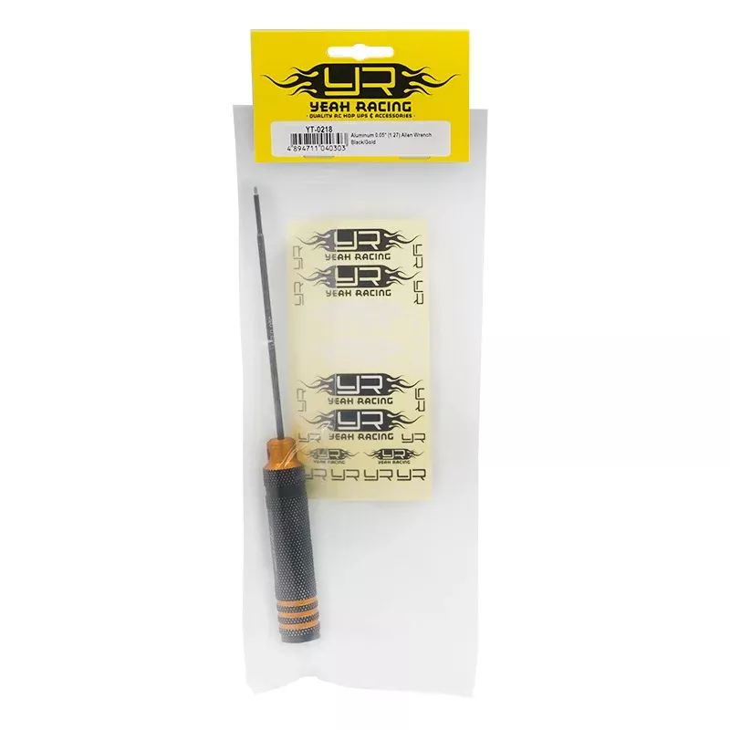 YEAH RACING YT-0218 ALUMINUM 0.05″ (1.27MM) ALLEN WRENCH BLACK/GOLD