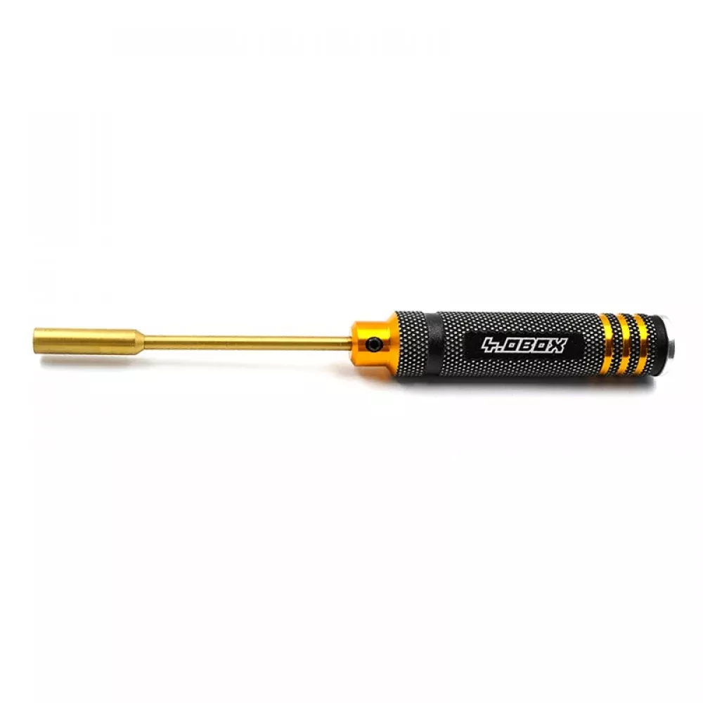 YEAH RACING YT-0219 ALUMINUM 4.0MM LOCK NUT DRIVER BLACK GOLD