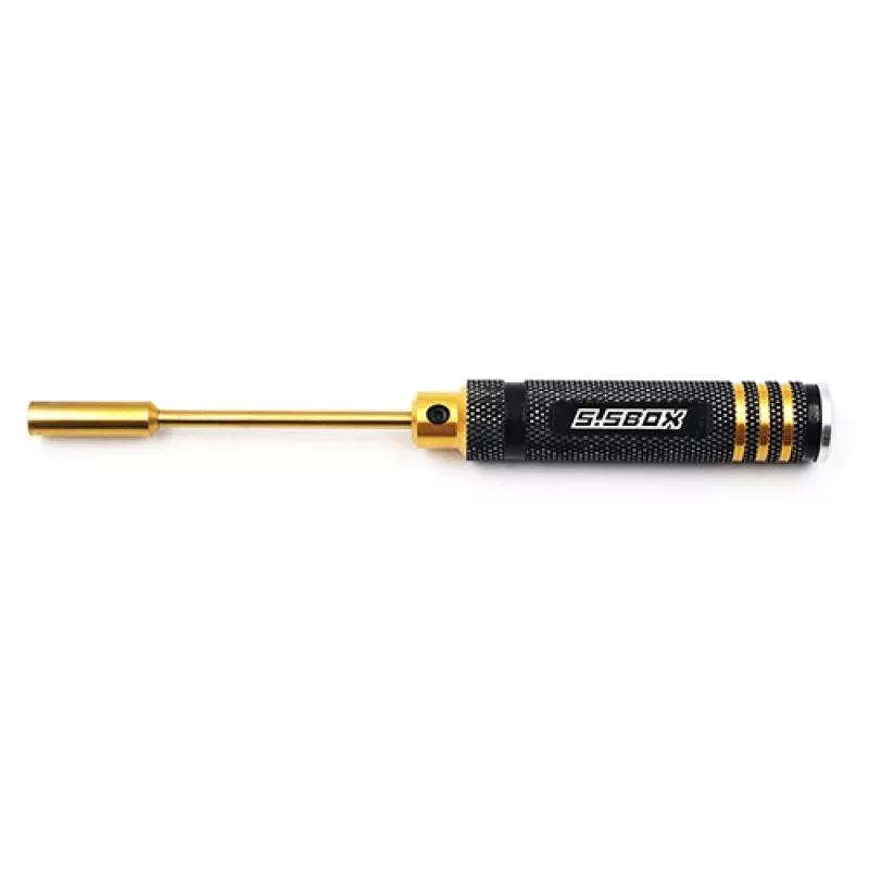 YEAH RACING YT-0223 ALUMINUM 5.5MM LOCK NUT DRIVER BLACK GOLD