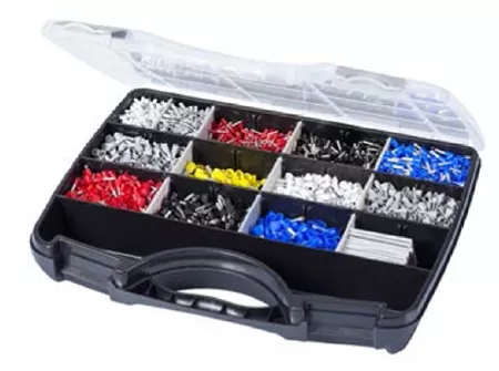 Z+F V30SO000204 Insulated End Sleeve Assortment Case, 20-10 AWG, DIN Color Code